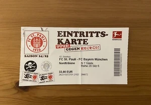 Sammler Used Ticket FC St. Pauli - FC Bayern München 09.11.24 FCB - Bild 1 von 1