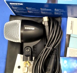 Shure PG52 Cardioid Dynamic Kick Drum Low Freq Microphone Mic Used Tested Work - Picture 1 of 11