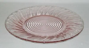 Jeannette Glass Co SWIRL "Petal Swirl" Pink Dinner Plate - Picture 1 of 2