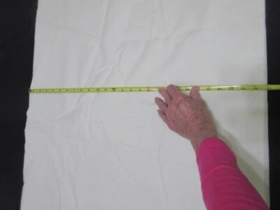 Heavy Full Bodied White Lining Fabric, 72 Inches Long by  54 Inches Wide, Ex! - Image 1 of 4