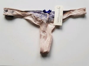 ELLE MACPHERSON INTIMATES GENTLE JADE THONG SOFT NUDE E16-924 LARGE - Picture 1 of 3