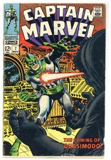 Captain Marvel #7 Vs. Quasimodo! Carol Danvers app 1968 Marvel Comics B502