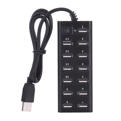 USB 2.0 13 Port External HUB With Power Adapter For Desktop Notebook Laptop PC - Image 1 of 4