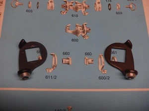 Vintage 1960's - Campagnolo #600/2 and #611/2 Right and Left side Lever Plates - Picture 1 of 5