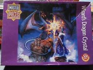 Master Pieces Wizard Dragons Crystal 500pc Jigsaw Puzzle Don Maitz Vintage - Picture 1 of 3