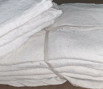 2500 nuevas toallas blancas de trapos de taller mecánico 14"X14" Foto 1 de 3