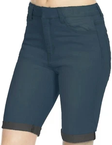 Pantalones cortos de mezclilla hasta la rodilla de color azul descolorido para niñas damas Jeggort - Imagen 1 de 7