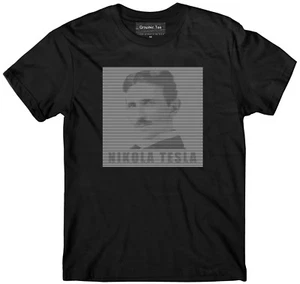 T-shirt Nikola Tesla, t-shirt illusione ottica, t-shirt free energy. - Foto 1 di 4