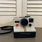 Polaroid Sx-70 Onestep White Rainbow Stripe Land Camera Made In Usa Untested