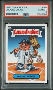 2023 Topps Garbage Pail Kids X Mlb Series 3 Judging Judge Aaron PSA 10 #10b - Bild 1 von 2