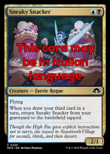 MTG SNEAKY SNACKER FOIL EXC - SGRANOCCHIATRICE SUBDOLA 205 - MH3 - MAGIC - Picture 1 of 1