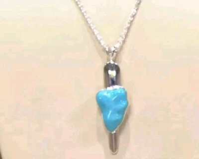 Jay King Sonoran Blue Turquoise Pendant with 20" Chain Necklace-NWT-Orig. $240 - Image 1 of 4