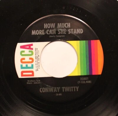 Country 45 Conway Twitty - How Much More Can She Stand / Just Like A Stranger On - Image 1 of 2