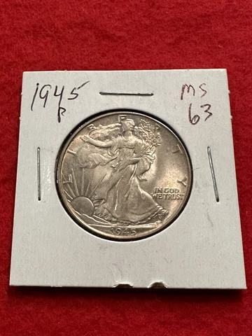 1945-P Walking Liberty  Half  Dollar  - Uncirculated Condition Cover