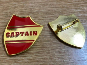 Captain Shield Enamel Metal School Badge - 6 colours available - Picture 1 of 7