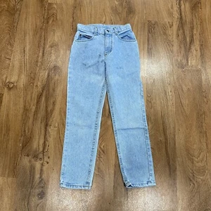Vintage 80s Lee Light Wash Denim Jeans YOUTH NO SIZE - Picture 1 of 7