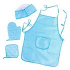 Kids Aprons Oven Mitt Chef Costume Set for Cosplay Interactive Painting
