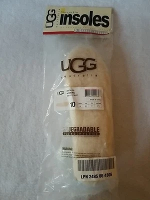 Palmilhas femininas UGG pele de carneiro brancas 9501 EUA tamanho 10 masculinas tamanho 8 - Imagem 1 de 4