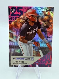 2025 Topps Series 1 - #TG - 18 James Wood Grapefruit League Pink Holo Foil (RC) - Bild 1 von 2