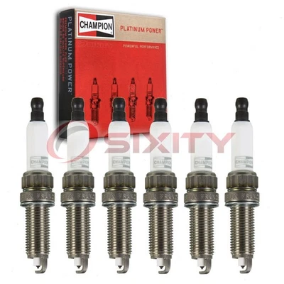 6 pc Champion Platinum Spark Plugs for 2015-2016 BMW 435i xDrive Gran Coupe pf - Image 1 of 4