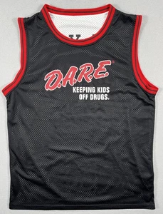 D.A.R.E. Reversible Basketball Jersey Say No To Drugs Shirt Black White Size XL - Picture 1 of 6