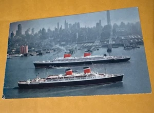 Postal SS Estados Unidos SS América Pasajero Superliner Ciudad de Nueva York Sin publicar - Imagen 1 de 2