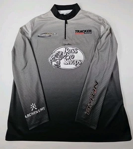 Bass Pro Shops 2XL Johnny Morris Serie 1/4 Reißverschluss Angeln Trikot Shirt Carbon Lite - Bild 1 von 10