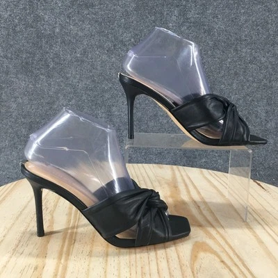 NEW Guess Heels Womens 7.5 M Daiva Slip On Dress Stiletto Slide Black Leather - Image 1 of 4