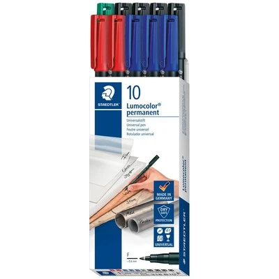 Staedtler Folienstift Lumocolor® permanent pen 318 318 B10 Blau, Grün, Rot, - Bild 1 von 3