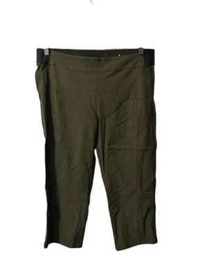 Pantalones para mujer Simply Vera Vera Wang XL verde oliva elásticos ajustados (588) Foto 1 de 4