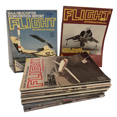 Flight International Magazine 1980'S Bundle 23 ISSUES Airplane Aircraft Aviation - Image 1 of 4
