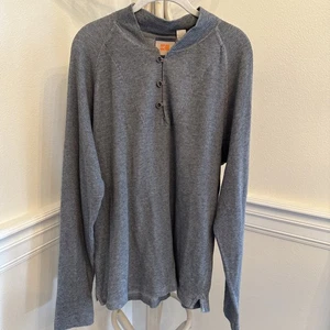 Hugo Boss Orange Waffle Knit Henley Pullover Sweater Mens XL - Picture 1 of 11
