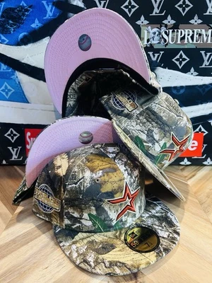 New Era Real Tree Houston Astros Rosa UV Camuflaje 1/36 F y F Equipado 7 1/4 Grial Foto 1 de 4