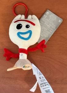 NWT Disney Parks Toy Story Forky Big Face Plush Keychain 5.5" Tall - Picture 1 of 6