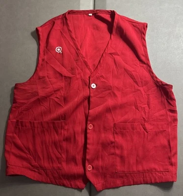 Target Store Employee Work Red Vest Uniform Size L / Large - Image 1 of 4