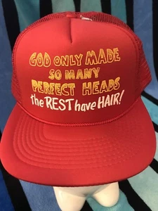 De colección DIOS SOLO HIZO TANTAS CABEZAS PERFECTAS Novedad Camionero Malla Snapback Sombrero - Imagen 1 de 5