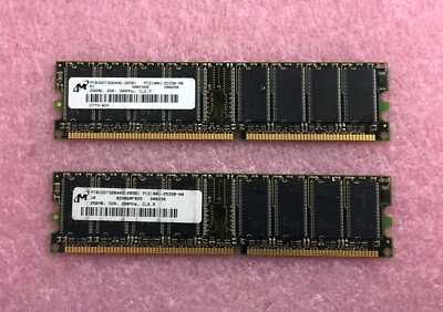 2 X 256MB MICRON DDR266 PC2100 NON-ECC MEMORY MT8VDDT3264AG-265B1 - 512MB TOTAL - Image 1 of 2