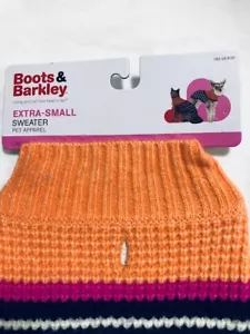 Dog and Cat Colorblock Sweater Size XS Boots & Barkley Pet Sweater Brand New - Picture 1 of 6