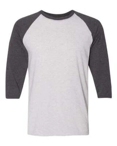 JERZEES Men's Triblend Three-Quarter Raglan Baseball T-Shirt - Picture 1 of 8