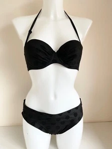AGENT PROVOCATEUR BLACK HALTER/STRAPLESS BIKINI SIZE S - Picture 1 of 4