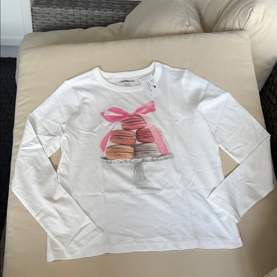 J Crew Niñas Camiseta Macaron Manga Larga Con Lentejuelas Grande Foto 1 de 4