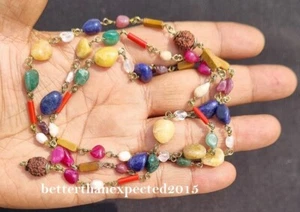 Navratna Mala Navratan Natural Necklace To Control Influence Of All Nine Planet - Picture 1 of 3