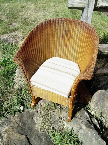 Antique Original Wicker Child's Rocking Chair Bloch Made In USA 1920s Cover