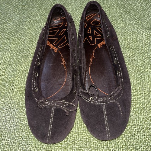 Scarpe Timberland Comforia System flat pelle scamosciata marrone cioccolato taglia 7