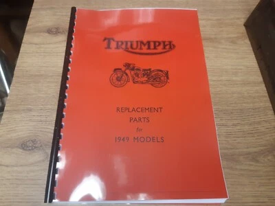 TRIUMPH 3T 5T SPEED TWIN T100 TIGER 100 PARTS BOOK MANUAL 1949 - TP21 - Image 1 of 2