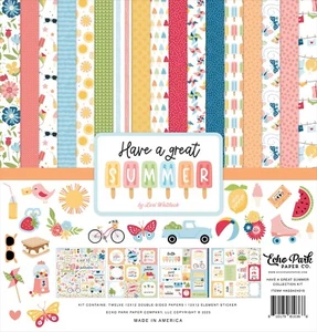 Echo Park Have A Great Summer Collection Kit 12"x12" Papers Stickers Scrapping - Picture 1 of 6