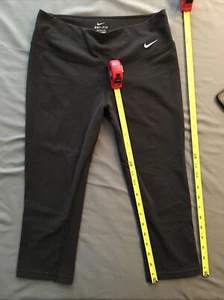 NIKE Dri Fit Black Crop Capris Leggings Work-out Pants jrs Medium - Bild 1 von 7
