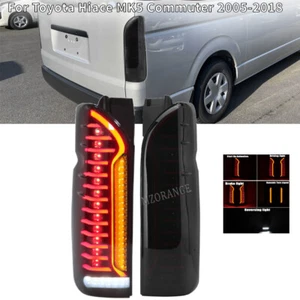 2x Somked LED Tail Light For Toyota Hiace MK5 Commuter 2005-2018 Rear Brake Lamp - Picture 1 of 14