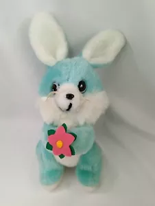 Peluche de conejo verde Cuddle Wit 12 pulgadas con flores de fieltro de conejito juguete de peluche - Imagen 1 de 10