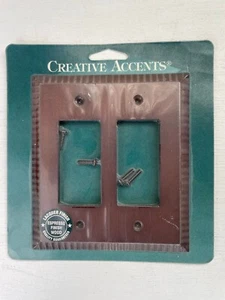 Interruptor de luz de placa de pared de madera con acabado espresso Creative Accents 2 basculantes - Imagen 1 de 2